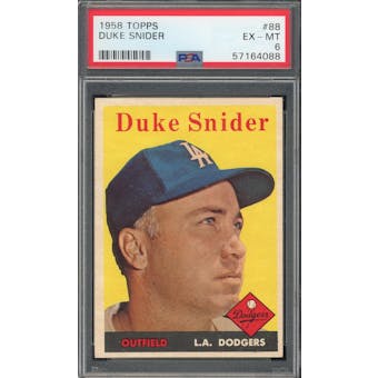 1958 Topps #88 Duke Snider PSA 6 *4088 (Reed Buy)