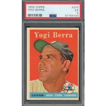 1958 Topps #370 Yogi Berra PSA 5 *4103 (Reed Buy)
