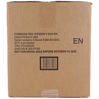 Pokemon Virizion V 6-Box Case