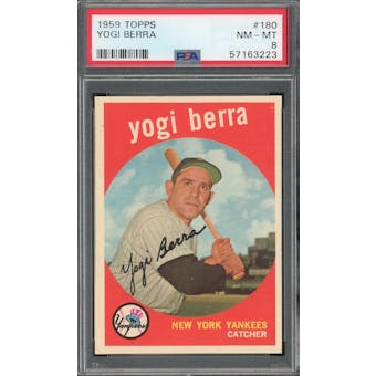 1959 Topps #180 Yogi Berra PSA 8 *3223 (Reed Buy)