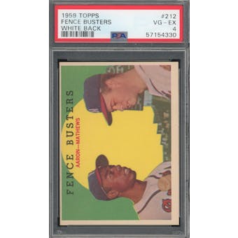 1959 Topps Fence Busters WB Aaron/Mathews PSA 4 *4330 (Reed Buy)