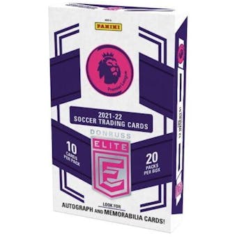 2021/22 Panini Donruss Elite Premier League EPL Soccer Retail 20-Pack Box