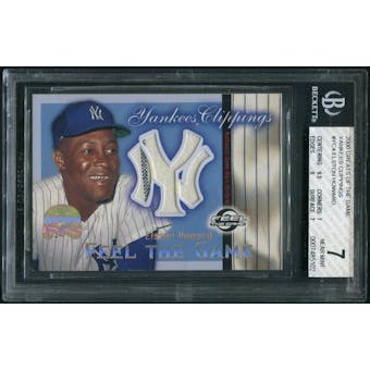 2000 Greats of the Game #YC4 Elston Howard Yankees Clippings Jersey BGS 7 (NM)
