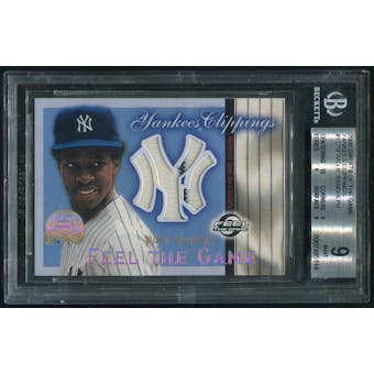 2000 Greats of the Game #YC10 Willie Randolph Yankees Clippings Jersey BGS 9 (MINT)