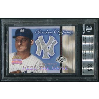 2000 Greats of the Game #YC11 Tommy Henrich Yankees Clippings Jersey BGS 8.5 (NM-MT+)