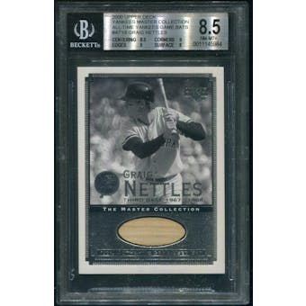2000 Upper Deck Yankees Master Collection #ATY6 Craig Nettles All-Time Yankees Game Bat #316/500 BGS 8.5