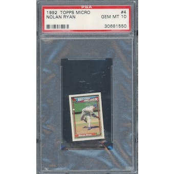 1992 Topps Micro #4 Nolan Ryan PSA 10 *1550 (Reed Buy)