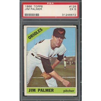 1966 Topps #126 Jim Palmer RC PSA 5 *6672 (Reed Buy)