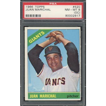 1966 Topps #420 Juan Marichal PSA 8OC *2917 (Reed Buy)
