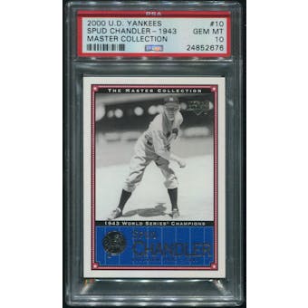 2000 Upper Deck Yankees Master Collection #NYY10 Spud Chandler #157/500 PSA 10 (GEM MT)