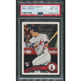 2011 Topps Update Baseball #US175 Mike Trout Rookie PSA 8 (NM-MT)