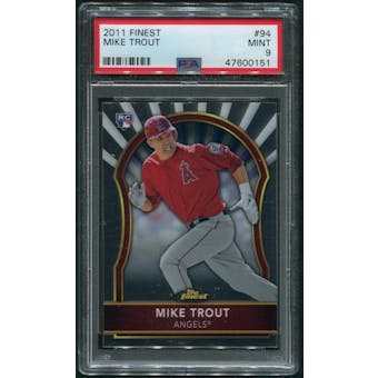 2011 Topps Finest Baseball #94 Mike Trout Rookie PSA 9 (MINT)