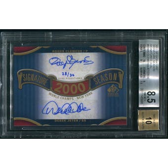 2012 SP Signature #00WS Roger Clemens & Derek Jeter Dual Auto #28/30 BGS 8.5 (NM-MT+)