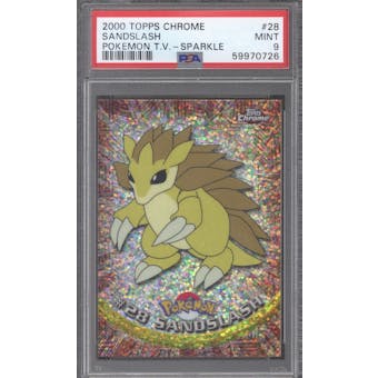 Topps Chrome Pokemon Sandslash #28 Sparkle-Chrome PSA 9 (Topps 2000) (Reed Buy)