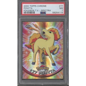 Topps Chrome Pokemon Ponyta #77 Spectra-Chrome PSA 7 (Topps 2000) (Reed Buy)