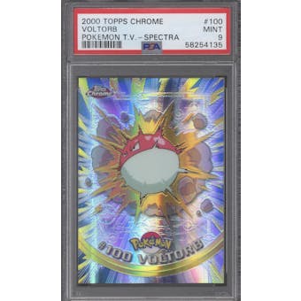 Topps Chrome Pokemon Voltorb #100 Spectra-Chrome PSA 9 (Topps 2000) (Reed Buy)
