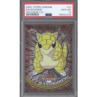 Topps Chrome Pokemon Sandshrew #27 PSA 10 (Topps 2000) (Reed Buy)