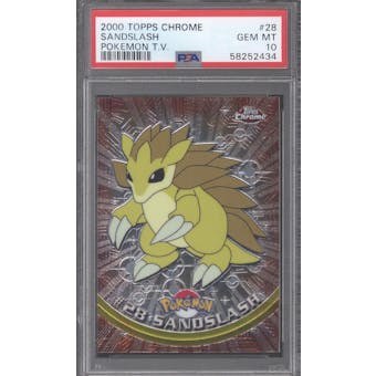 Topps Chrome Pokemon Sandslash #28 PSA 10 (Topps 2000) (Reed Buy)