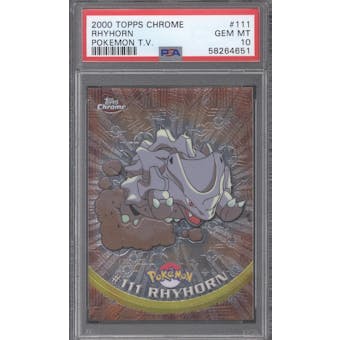 Topps Chrome Pokemon Rhyhorn #111 PSA 10 (Topps 2000) (Reed Buy)