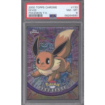 Topps Chrome Pokemon Eevee #133 PSA 8 (Topps 2000) (Reed Buy)