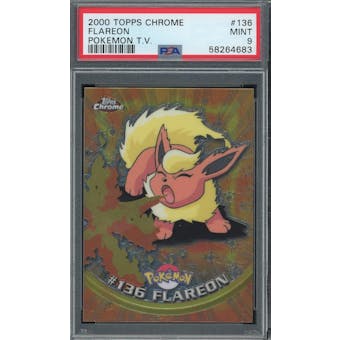 Topps Chrome Pokemon Flareon #136 PSA 9 (Topps 2000) (Reed Buy)
