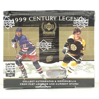 1999/00 Upper Deck Century Legends Hockey Hobby Box (Torn Shrink Wrap) (Reed Buy)