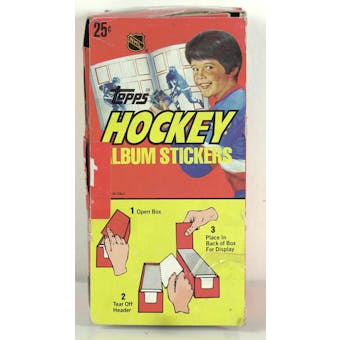 1982 Topps Hockey Album Stickers Wax Box (Open Box) (Reed Buy)