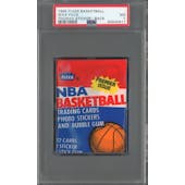 1986/87 Fleer Basketball Wax Pack Thomas Sticker Back PSA 7 *0917 (Reed Buy)