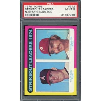 1975 Topps #312 Strikeout Leaders PSA 9 *7948 (Reed Buy)
