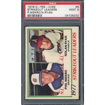 1978 O-Pee-Chee #6 Strikeout Leaders PSA 9 *8232 (Reed Buy)
