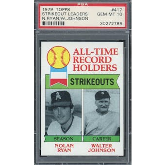 1979 Topps #1417 Strikeout Leaders PSA 10 *2786 (Reed Buy)