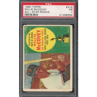 1960 Topps #316 Willie McCovey RC PSA 1 *8694 (Reed Buy)