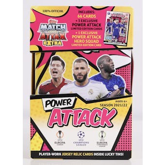 2021/22 Topps Match Attax Extra Power Attack Soccer Mega Tin