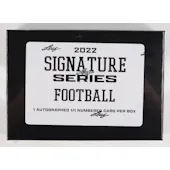 2022 Leaf Signature Series Football Hobby Box (Reed Buy)