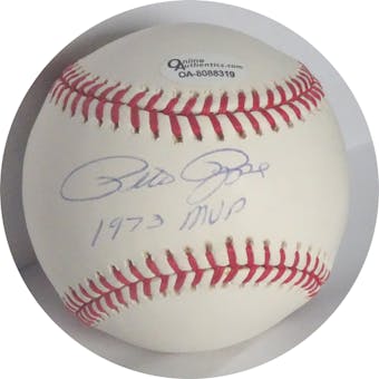 Pete Rose Autographed MLB Selig Baseball (1973 MVP) JSA B63861 (No Card) (Reed Buy)