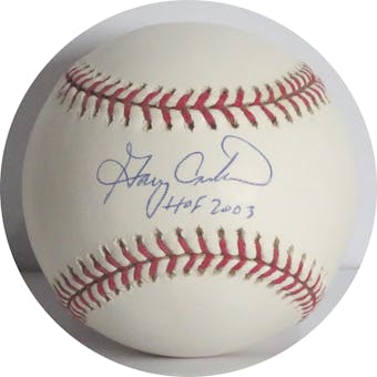 Gary Carter Autographed MLB Selig Baseball (HOF 2003) Reggie Jackson COA (No Card) (Reed Buy)