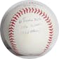 Robin Roberts Autographed MLB Selig Baseball (HOF 76 + stats) JSA D74357 (Reed Buy)
