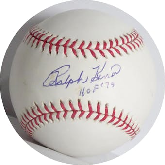 Ralph Kiner Autographed MLB Selig Baseball (HOF 75) Reggie Jackson COA (No Card) (Reed Buy)