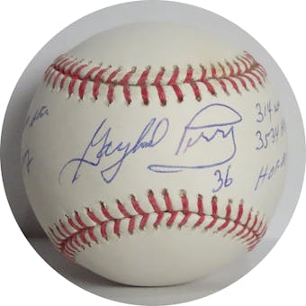 Gaylord Perry Autographed MLB Selig Baseball (w/ mult. insc) JSA D79133 (Reed Buy)