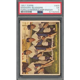 1957 Topps #400 Dodgers Sluggers PSA 5 *2505 (Reed Buy)