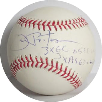 Joe Pepitone Autographed MLB Selig Baseball (w/ mult insc) JSA D57946 (Reed Buy)
