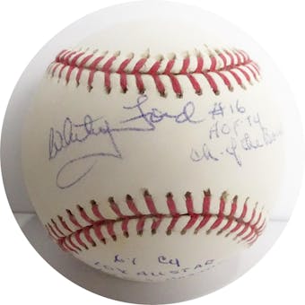 Whitey Ford Autographed MLB Selig Baseball (HOF 74 + stats) JSA D79156 (Reed Buy)