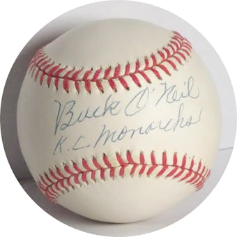 Buck O'Neil Autographed NL White Baseball (KC Monarchs) JSA D49193 (Reed Buy)
