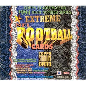 1994 Topps Stadium Club Series 3 Football Hobby Box