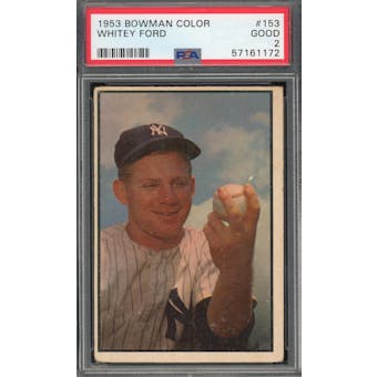 1953 Bowman Color #153 Whitey Ford PSA 2 *1172 (Reed Buy)