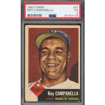 1953 Topps #27 Roy Campanella PSA 3 *1174 (Reed Buy)