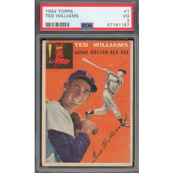 1954 Topps #1 Ted Williams PSA 3 *1187 (Reed Buy)