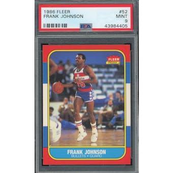1986/87 Fleer #52 Frank Johnson RC PSA 9 *4405 (Reed Buy)