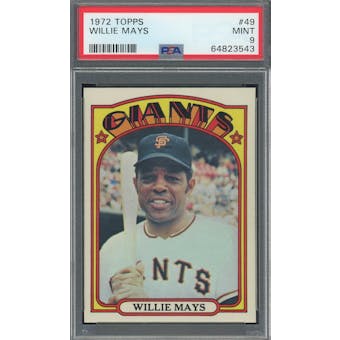 1972 Topps #49 Willie Mays PSA 9 *3543 (Reed Buy)