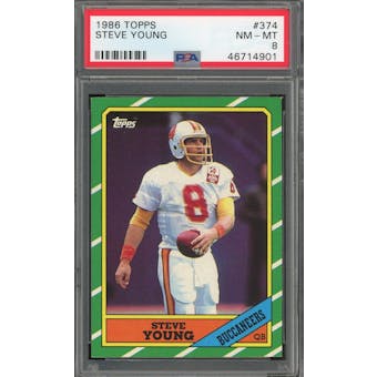 1986 Topps #374 Steve Young RC PSA 8 *4901 (Reed Buy)